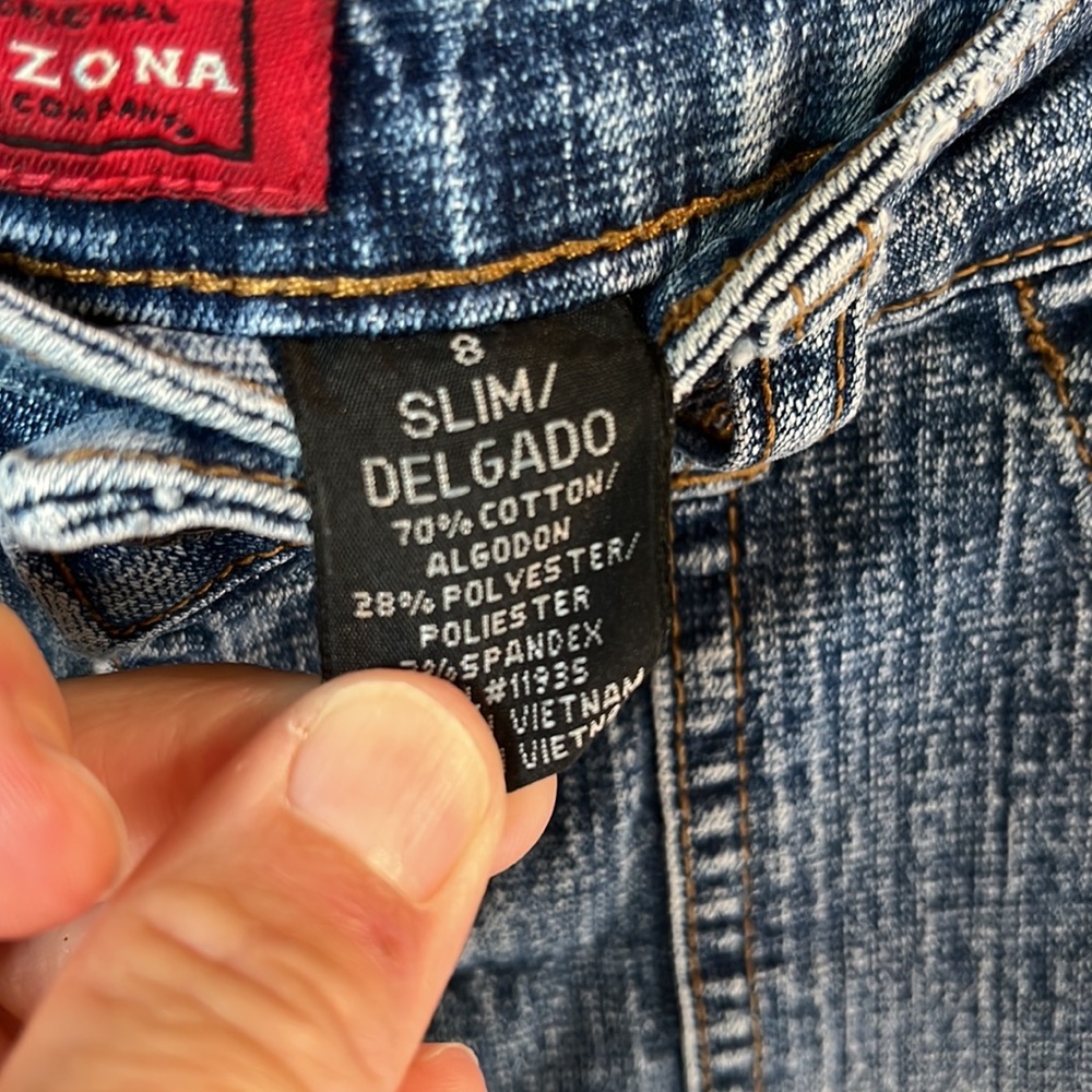 Vintage Denim Capris Jean Girls 8 Slim Arizona Jean Company Cropped - Picture 10 of 14